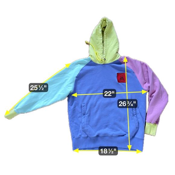 Teddy Fresh Men's Color Block Oversized Hoodie Sweatshirt Sz M - Picture 6 of 6